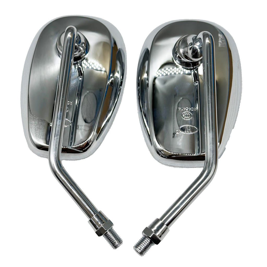 Motorcycle Rearview Mirror Side Mirror Chrome 10mm Fit For Suzuki GN125 GN125H GN125F