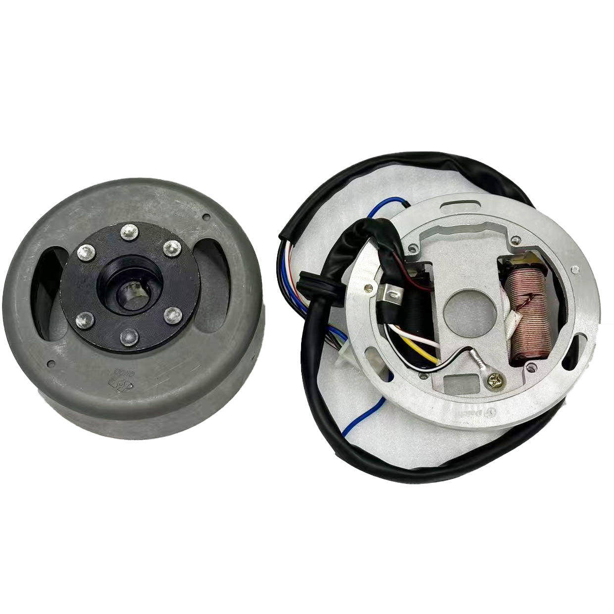 Original Ignition Magneto Stator Coil with Flywheel Rotor Kit with Plate for Suzuki  AX100