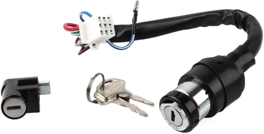 Motorcycle AX100 Lock Set Gas Cap Motorcycle lgntion lock set Ignition Switch Fuel Tank Cap Lock Fit For Haojue Suzuki AX100