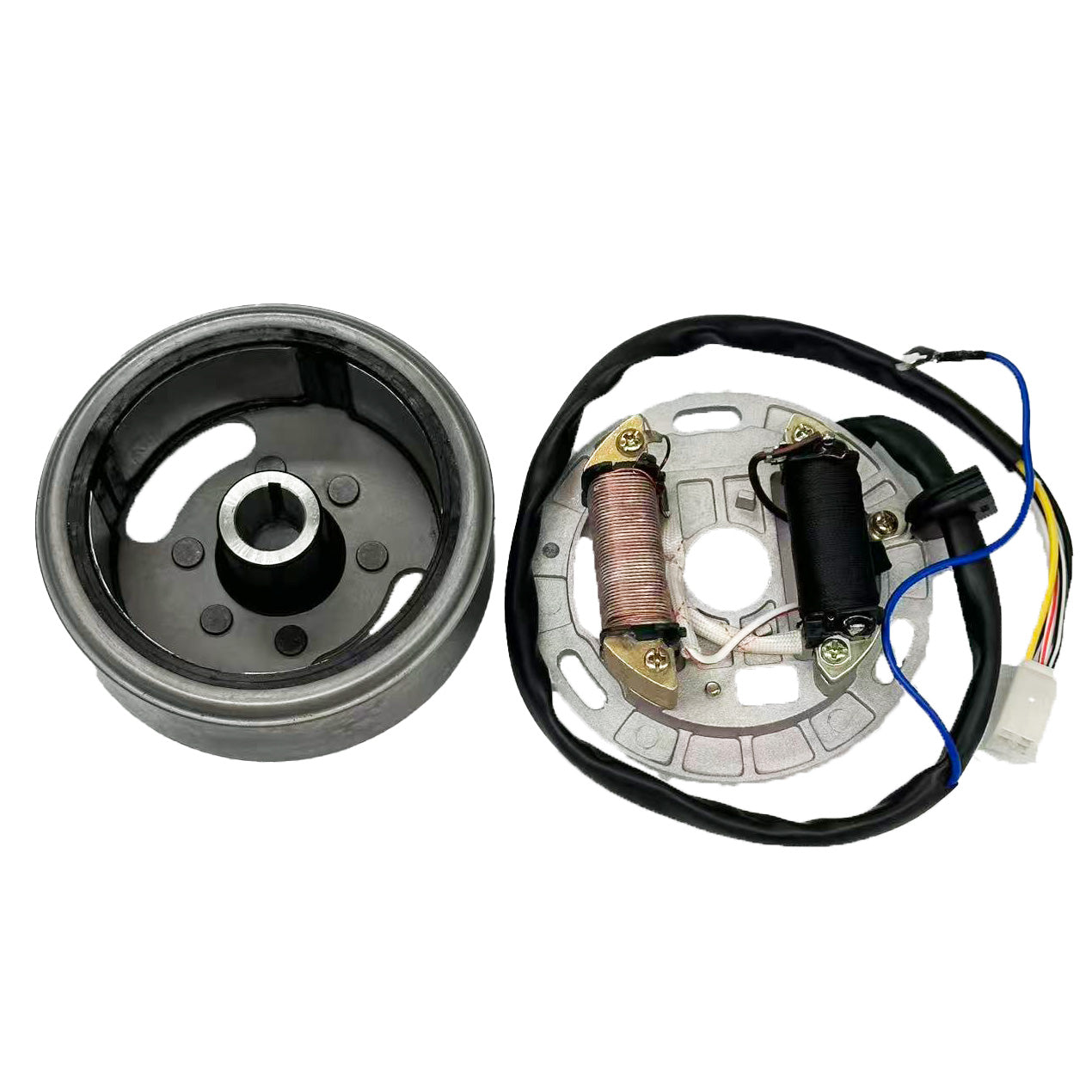 Original Ignition Magneto Stator Coil with Flywheel Rotor Kit with Plate for Suzuki  AX100