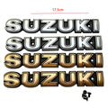 Aluminum fuel tank emblem with logo compatible with Suzuki AX100 motorcycle