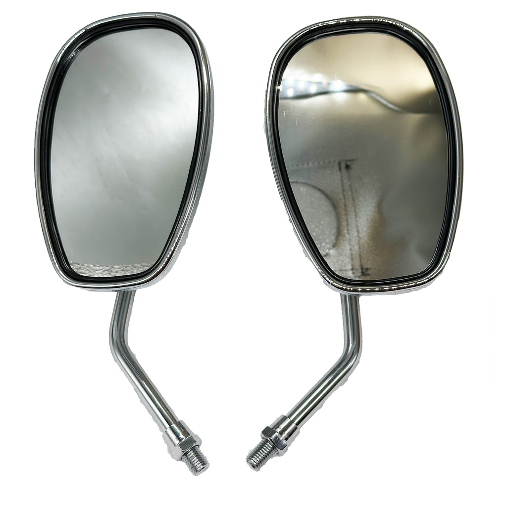 Motorcycle Rearview Mirror Side Mirror Chrome 10mm Fit For Suzuki GN125 GN125H GN125F
