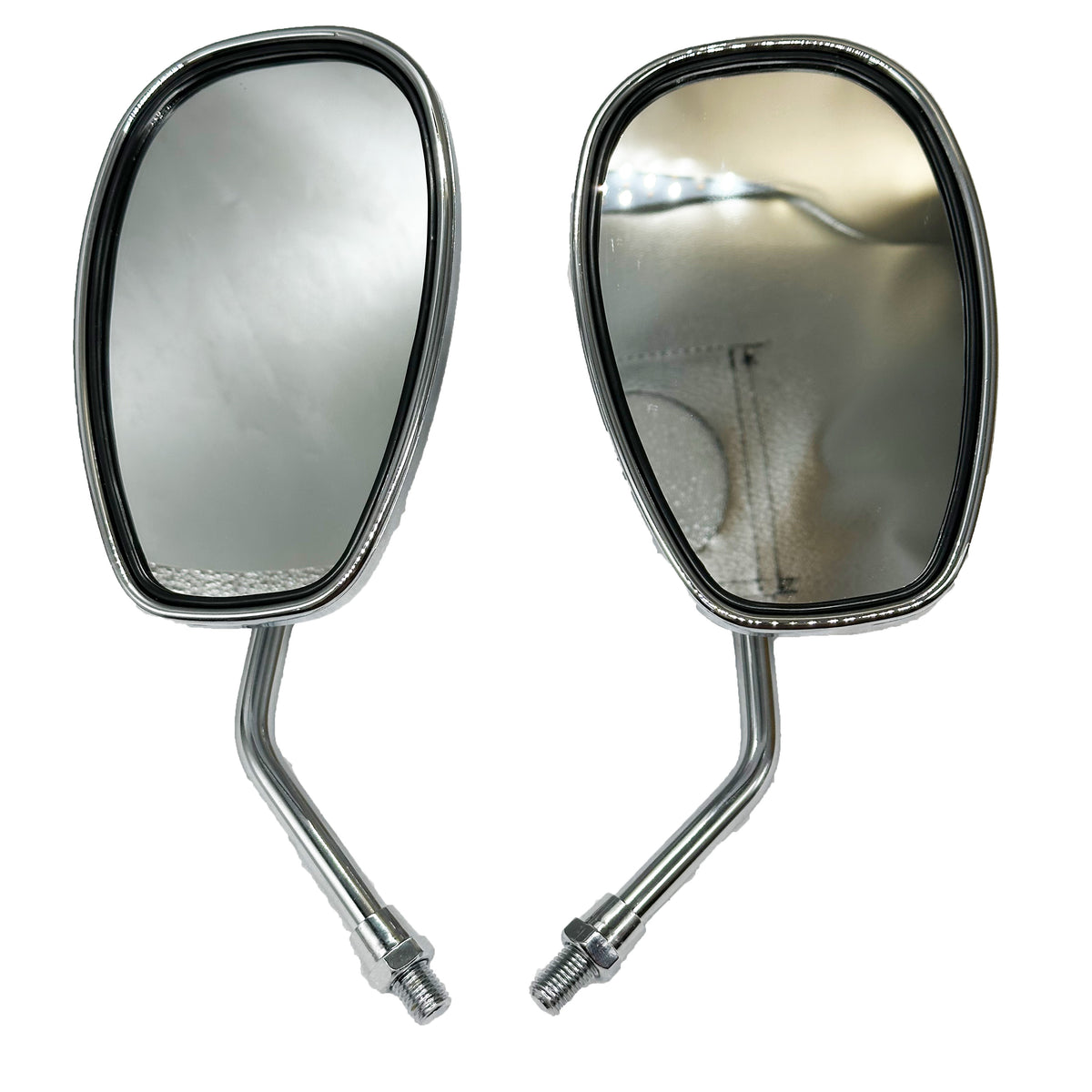 Motorcycle Rearview Mirror Side Mirror Chrome 10mm Fit For Suzuki GN125 GN125H GN125F